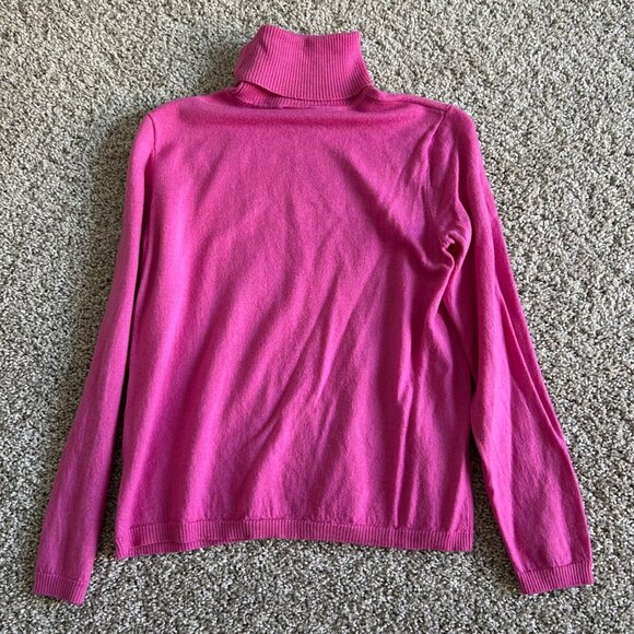 Pendleton Womens L Turtleneck Sweater L 100% Merino Wool Soft Lightweight Pink - Picture 2 of 8